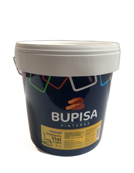 PINTURA SEÑALIZACION VIAL BUPISA AL AGUA AMARILLO 4 L.