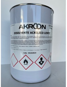 Disolvente Diluyente Acrílico 5 L. LENTO - AKROON