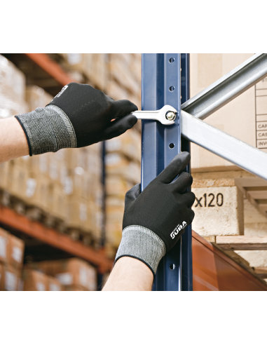 GUANTE SIN COSTURAS DE NAILON CON RECUBRIMIENTO DE POLIURETANO-  PU1400 ECO-PU- JUBA