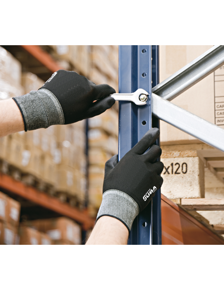 GUANTE SIN COSTURAS DE NAILON CON RECUBRIMIENTO DE POLIURETANO-  PU1400 ECO-PU- JUBA