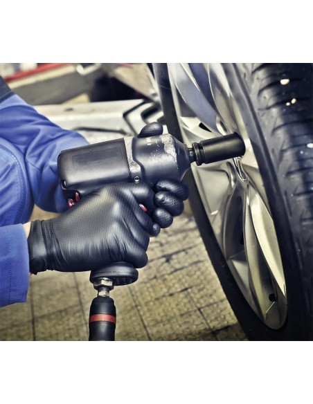 GUANTES DE NITRILO GRIPPAZ® ESCAMADO SIN POLVO JUBA - 580NR