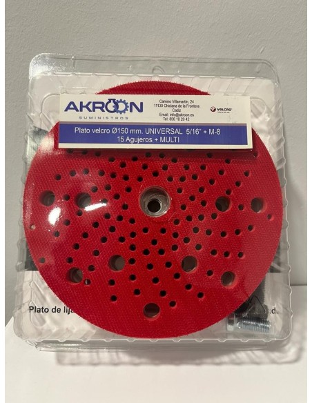 PLATO LIJADORA VELCRO UNIVERSAL Ø150mm 15 A+ MULTI