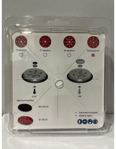 PLATO LIJADORA VELCRO UNIVERSAL Ø150mm 15 A+ MULTI