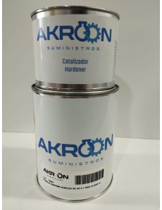 APAREJO ACRILICO HS 2K 4:1 GRIS CLARO 1L + Catalizador 250ML- AKROON