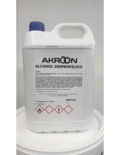 ALCOHOL ISOPROPILICO 5L. (DILUYENTE PINTURA BASE AGUA) Y (LIMPIADOR PISTOLAS BASE AGUA)
