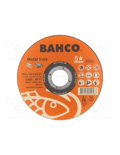 DISCOS DE CORTE PARA METAL INOXIDABLE - BAHCO 2