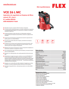 Aspirador FLEX con limpieza manual de filtro, 26L 2