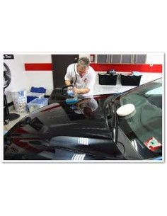 ESPONJA NEGRA BLANDA ONDULADA MENZERNA PARA ABRILLANTAR  Ø 150 MM VELCRO 2