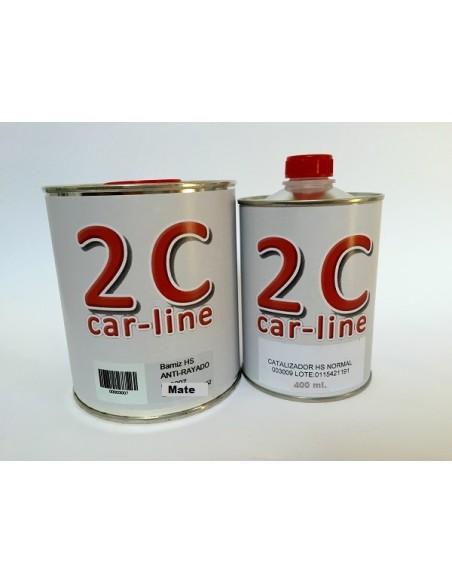 Barniz 2C HS  Anti-rayado SATINADO 5050 1 L. 5:1:5% + Catalizador 200 ml.