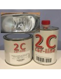 Barniz 2C NAS01 2K para faros Policarbonato 1 L. + Catalizador acrilico 2C HS rápido 500 ml.