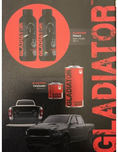 YA1 GLADIATOR NEGRO KIT A+B  1 L