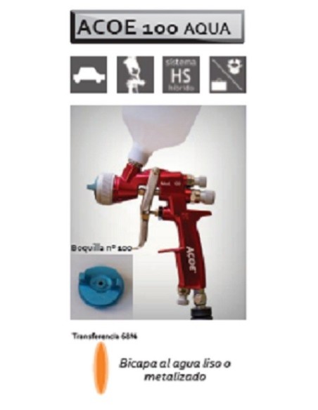 PISTOLA ACOE 100-AQ  BASE AGUA  Ø 1,3  600ml