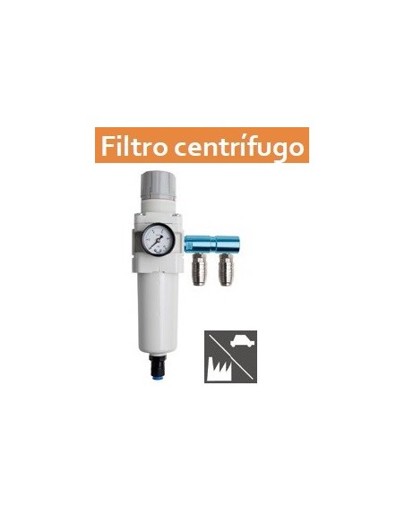 FILTRO AIRE MOD 1000 PURIFICADOR CENTRIFUGO Purga automática Filtración de partículas 5 micras 2 conexiones.