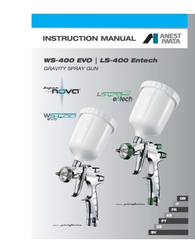 Pistola Iwata Pinifarina WS-400 Evotech Clear 1,3 Taza 600 ml.