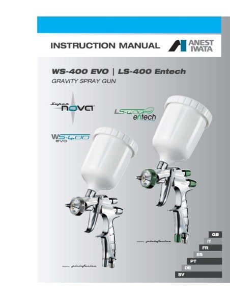 Pistola Iwata Pinifarina WS-400 Evotech Clear 1,3 Taza 600 ml.