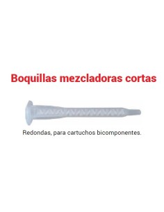 CANULAS MEZCLADORAS PARA CARTUCHOS 50ML (12U/BOLSA)