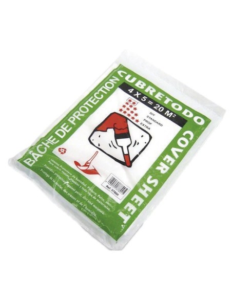 CUBRETODO PLASTICO PROTECTOR FINO 4X5 m 20 m2